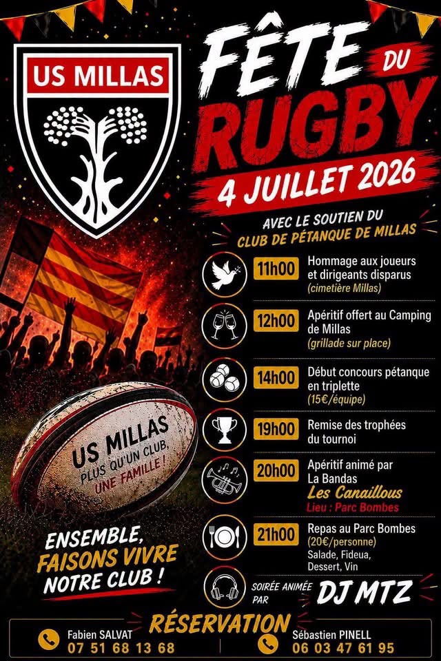 affiche fete du rugby