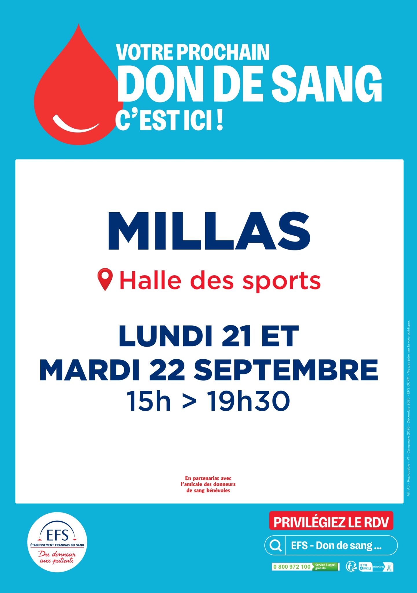 don de sang septembre 26